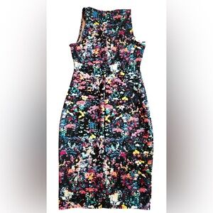 BELLE & SKY. Womens XS  Sleeveless Dress Multicolor Floral Lace Up Front Stretch